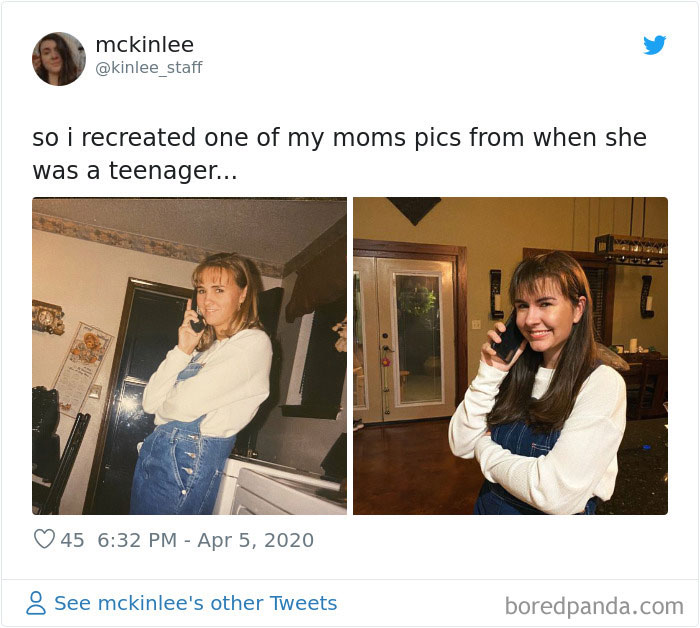 Wholesome New Twitter Challenge Has Daughters Recreating Old Photos Of Thei...