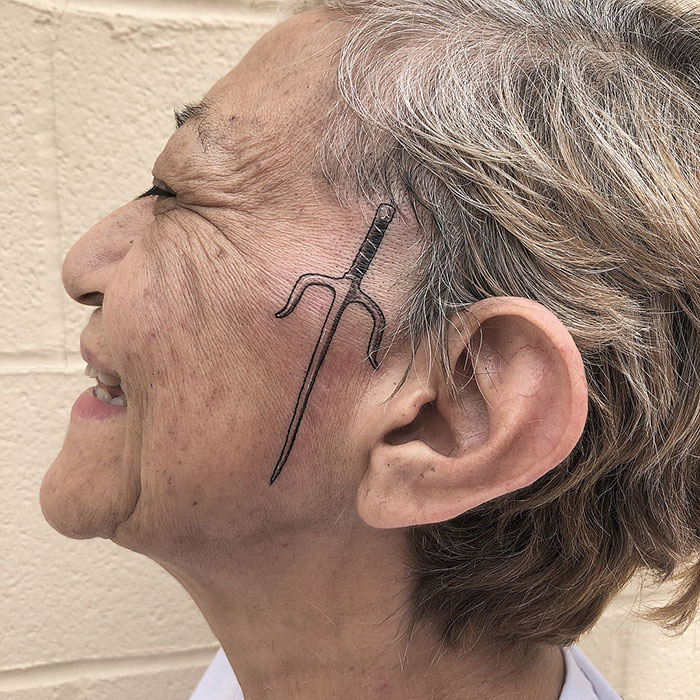 Grandma Estella Proving You’re Never Too Silver For A Sword On The Face