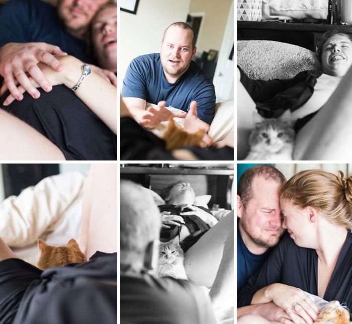 This Couple's Birthing Pics For Adopting A Cat