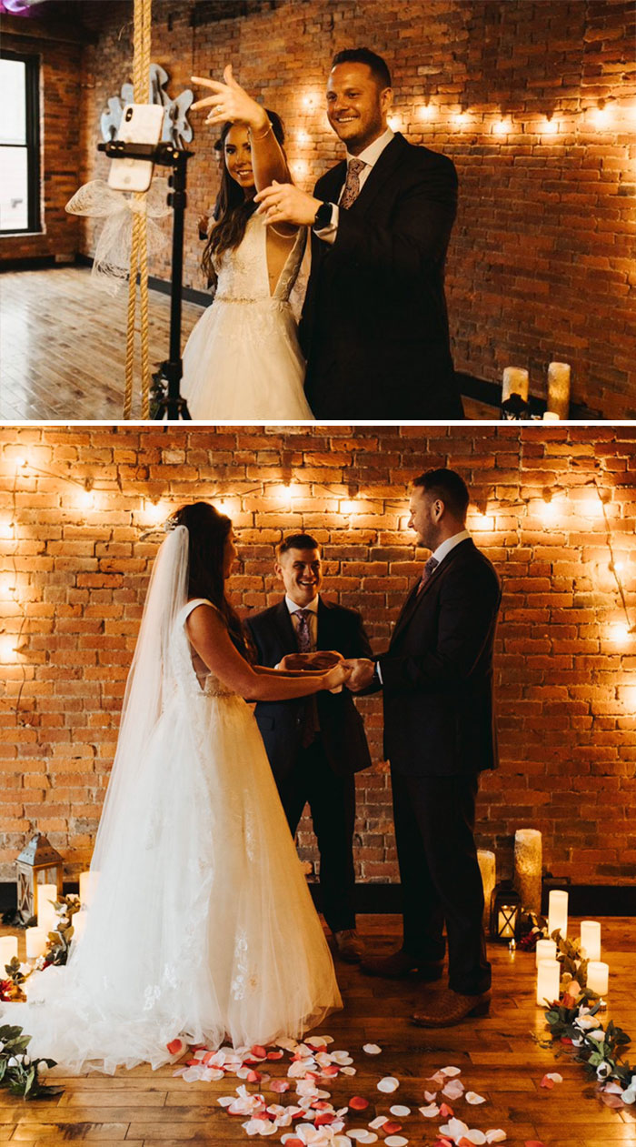 When Coronavirus Cancels Your Big Wedding, But You Get Married Anyways And Facebook Live It For Your Friends And Family
