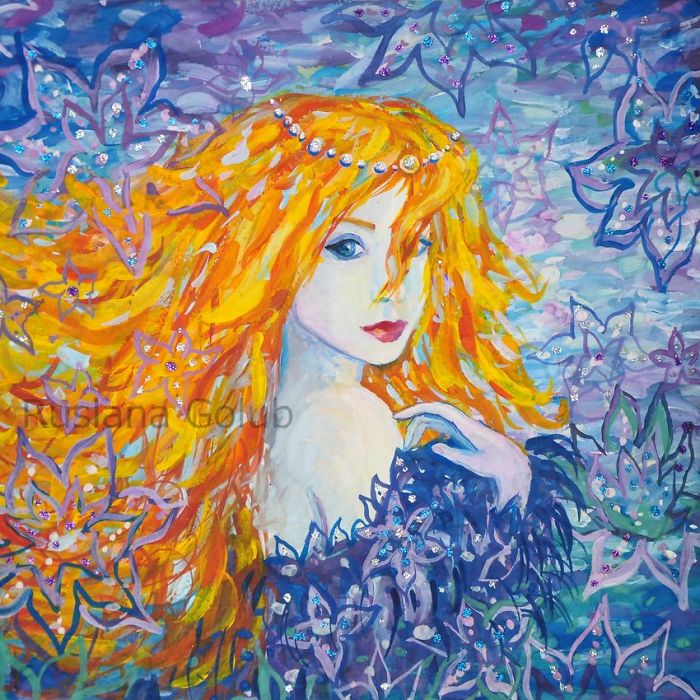 Moon, Stars, Horses, Redhead Maidens And Magical Creatures In Ruslana Golub's Artworks Moon, Stars, Horses, Redhead Maidens And Magical Creatures In Ruslana Golub's Artworks