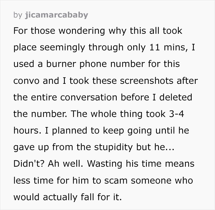 Person Tests Scammer's Patience By Pretending To Be Not The Sharpest Tool In The Shed