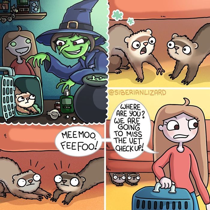 Funny-Ferrets-Comics-Siberian-Artist-Liza-Nechaeva