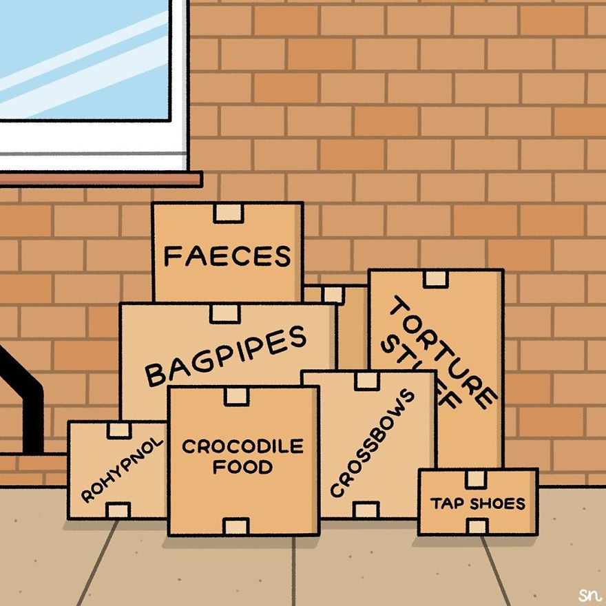 Why Not Have A Bit Of Fun On Moving Day By Freaking Out Your New Neighbors