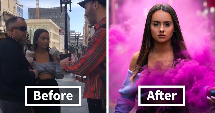 This Photographer Surprises Strangers With Photoshoots And Captures Their Stunned Reactions Afterward (32 Pics)