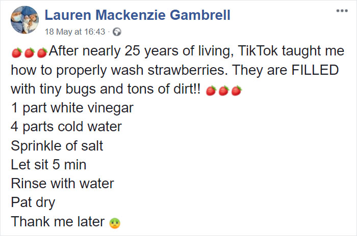 Apparently, If You Put Strawberries Into Salt Water, Tiny Bugs Come Out Of Them Apparently, If You Put Strawberries Into Salt Water, Tiny Bugs Come Out Of Them