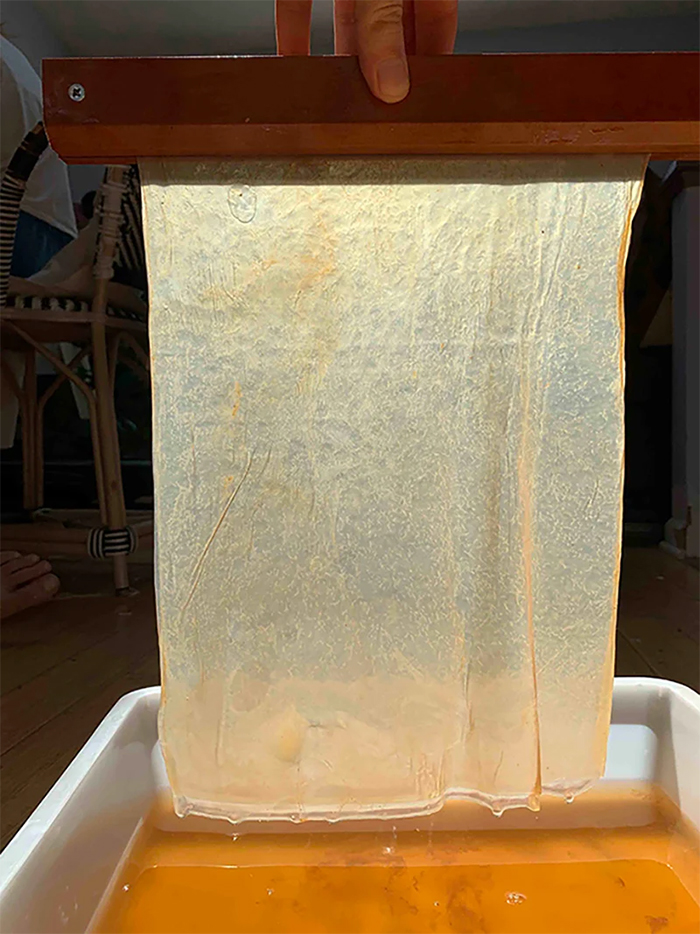 Design Duo Creates A Home-Grown Biodegradable Mask From Bacteria