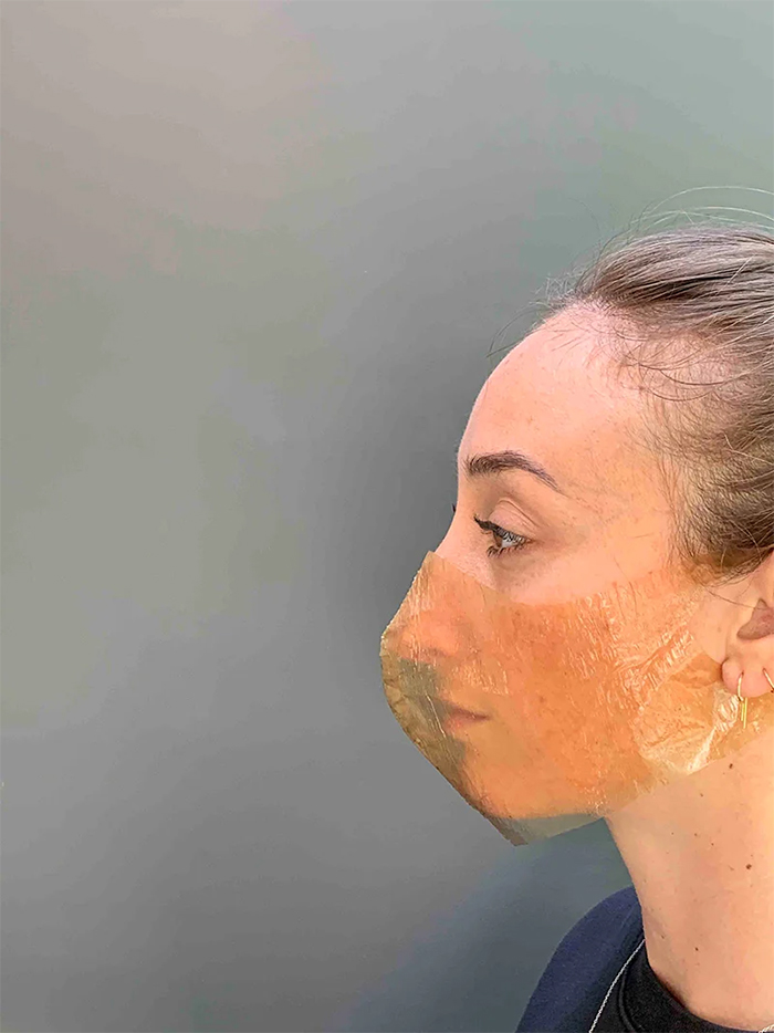 Design Duo Creates A Home-Grown Biodegradable Mask From Bacteria