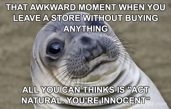 Leaving Without Buying