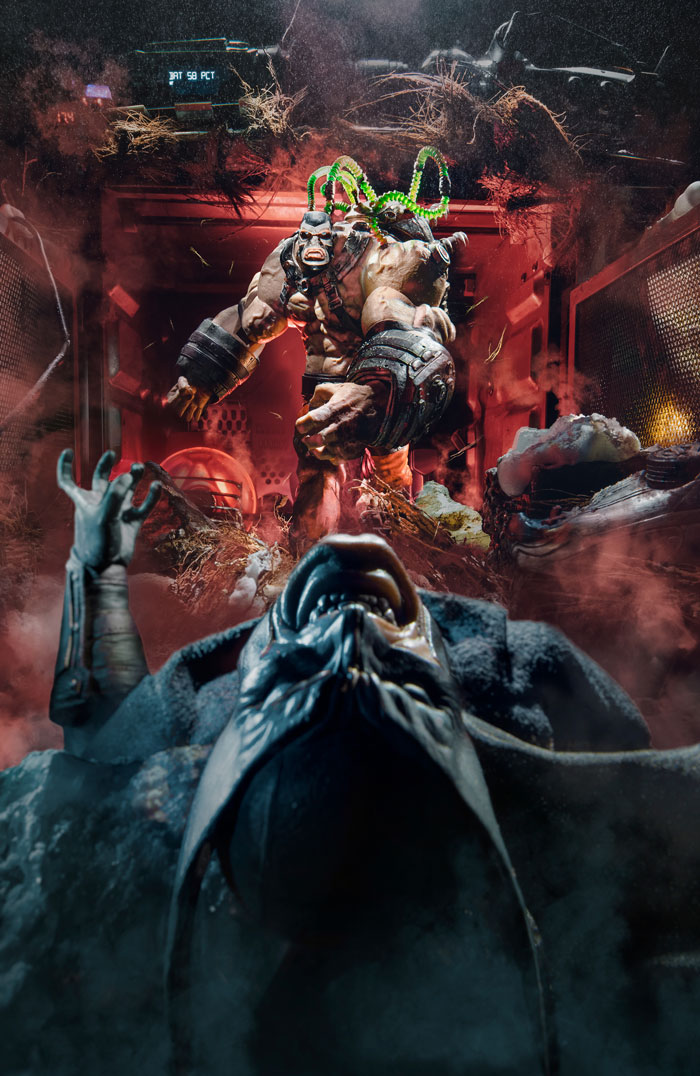 This Photo Of The Joker Free-Falling Was Made Using An Action Figure And Things Around The House