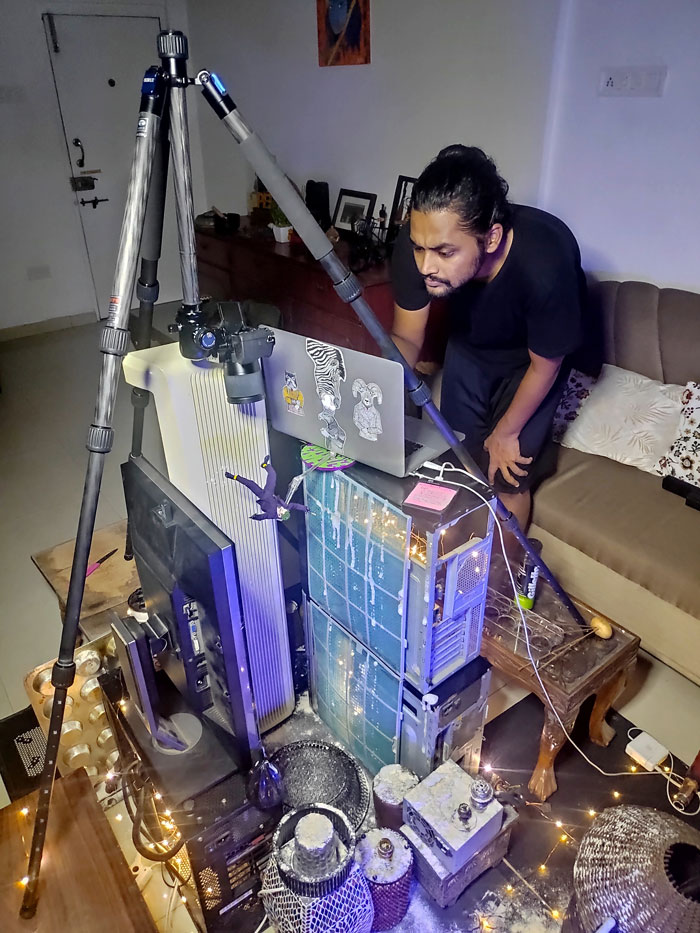 This Photo Of The Joker Free-Falling Was Made Using An Action Figure And Things Around The House