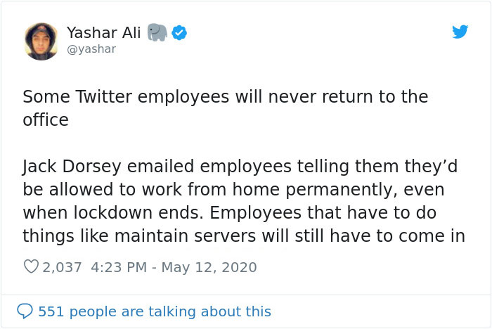 After Working Remotely For 2 Months, Twitter Says They'll Allow Employees To Work From Home Forever