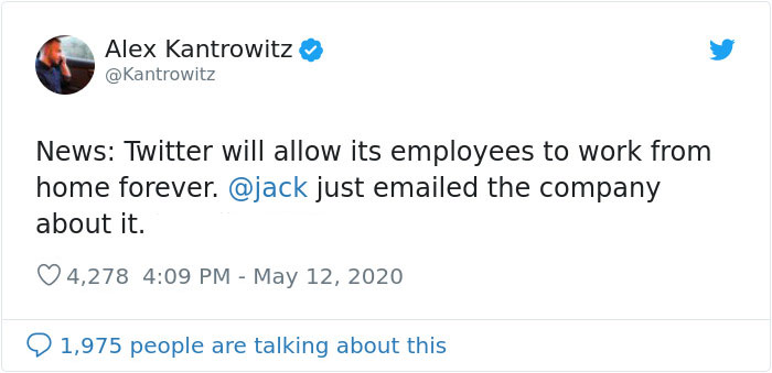 After Working Remotely For 2 Months, Twitter Says They'll Allow Employees To Work From Home Forever After Working Remotely For 2 Months, Twitter Says They'll Allow Employees To Work From Home Forever