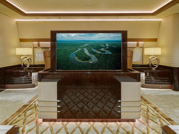 Check Out The Inside Of The World's Largest Private Jet That Looks Like A Flying Mansion (25 Pics) Check Out The Inside Of The World's Largest Private Jet That Looks Like A Flying Mansion (25 Pics)