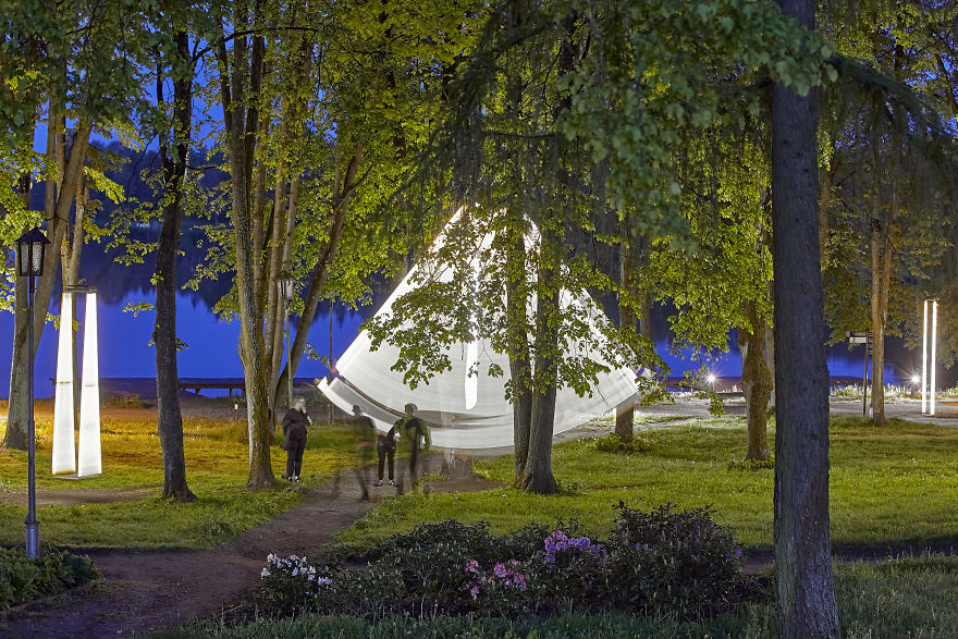 We Photographed The Swing Park Installed In Trakai, Lithuania We Photographed The Swing Park Installed In Trakai, Lithuania