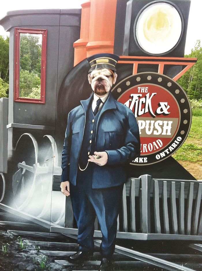 Mr. Higgins Working The Cardboard Cutout