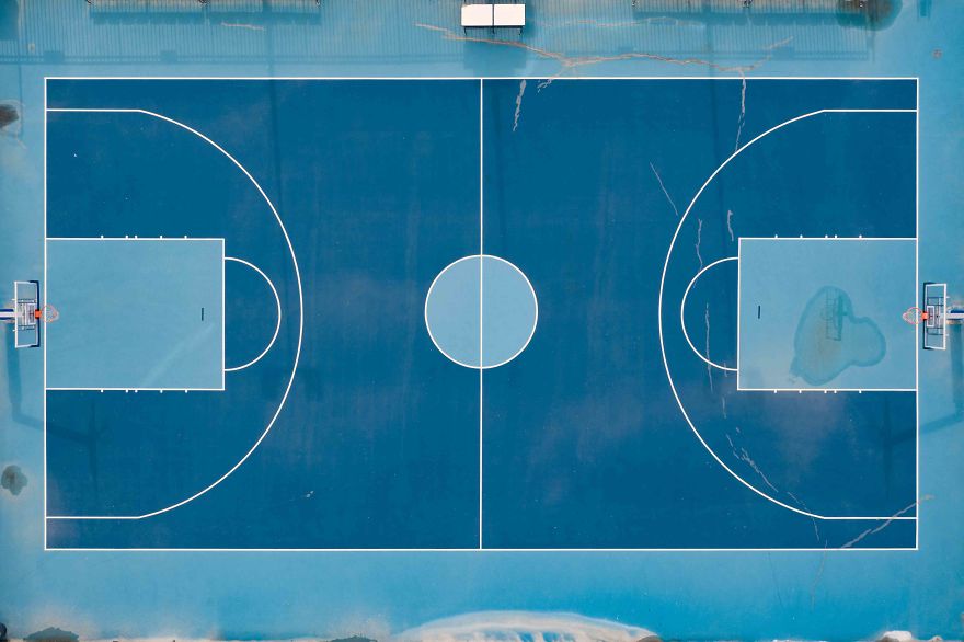 A Basketball Court In Ha’Yarkon Park