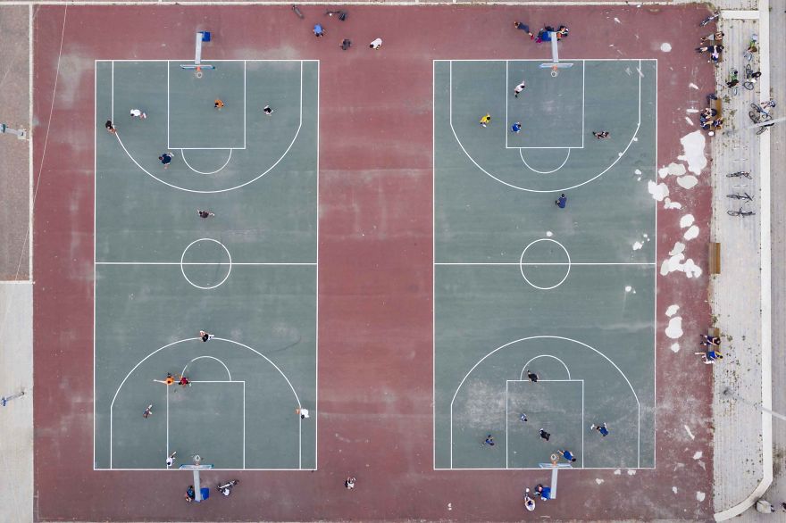 Basketball Courts At The Sportek