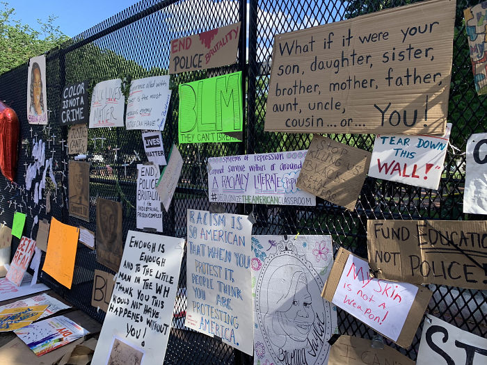 Protesters Turn White House Fence Into A 1.7-Mile Monument To Racial Justice Protesters Turn White House Fence Into A 1.7-Mile Monument To Racial Justice