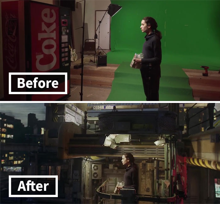 Filmmaker Showcases The Power Of Green Screens By Comparing The Behind-The-Scenes And The Final Cut Of His Series Filmmaker Showcases The Power Of Green Screens By Comparing The Behind-The-Scenes And The Final Cut Of His Series