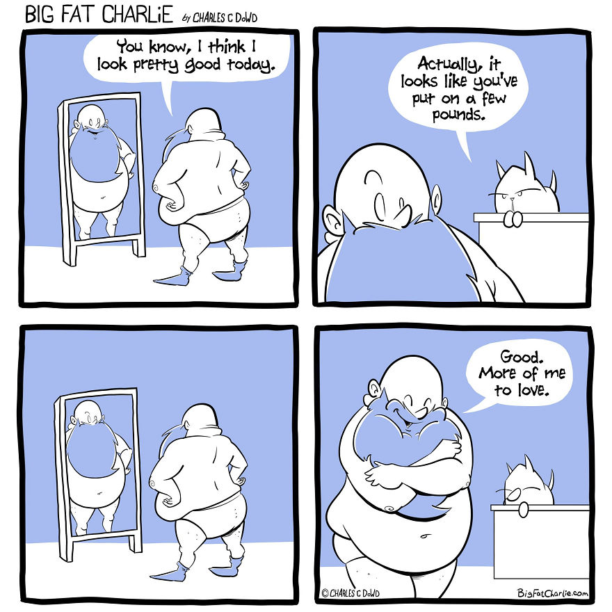 13 Comics About Being Fat, Having Diabetes, And A Cat