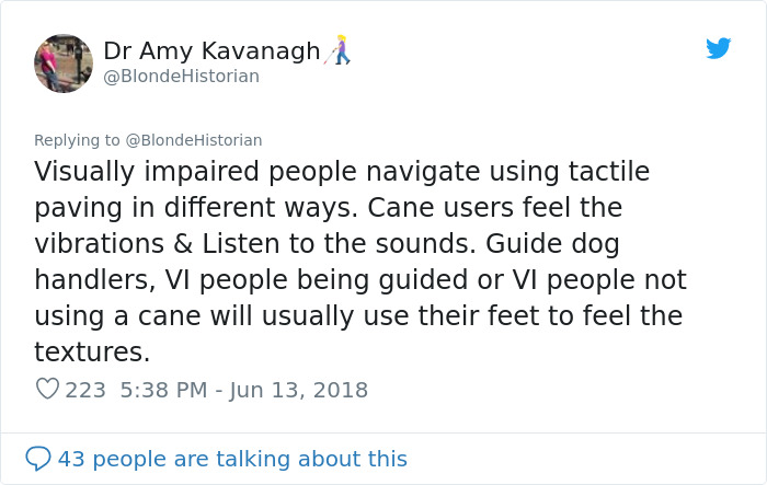 Woman Educates People On Barriers Blind Individuals Experience By Sharing Some Key Information On Tactile Paving