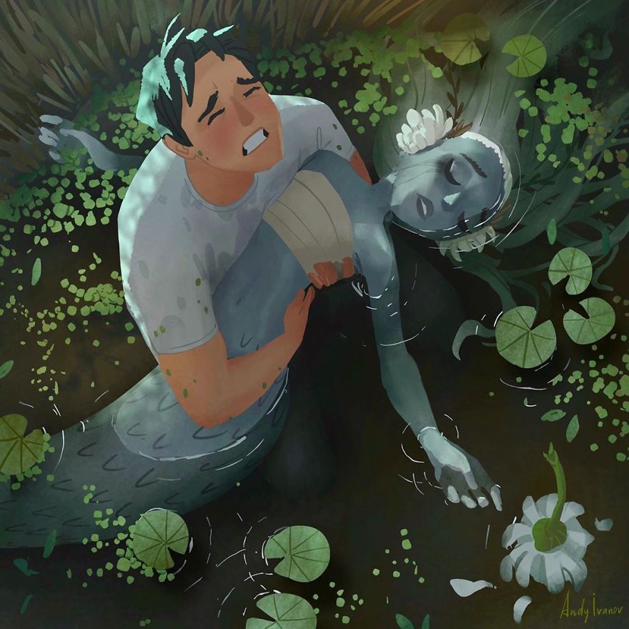 Artist Shares The Sequel Of The Green Mermaid Story That Hit People In The Feels Artist Shares The Sequel Of The Green Mermaid Story That Hit People In The Feels
