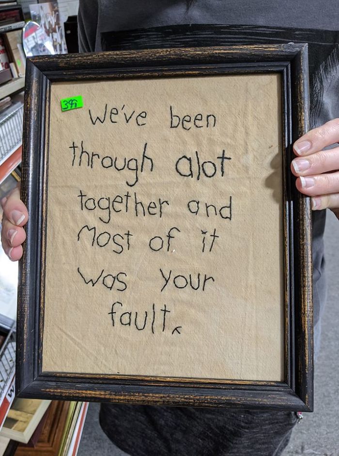 My Friend And I Decided To Look Through The Pictures At A Red Racks In Kansas City, Mo And Found This Brutally Honest Piece Of Art. It Didn't Come Home With Me, I Don't Need That Negativity In My Life