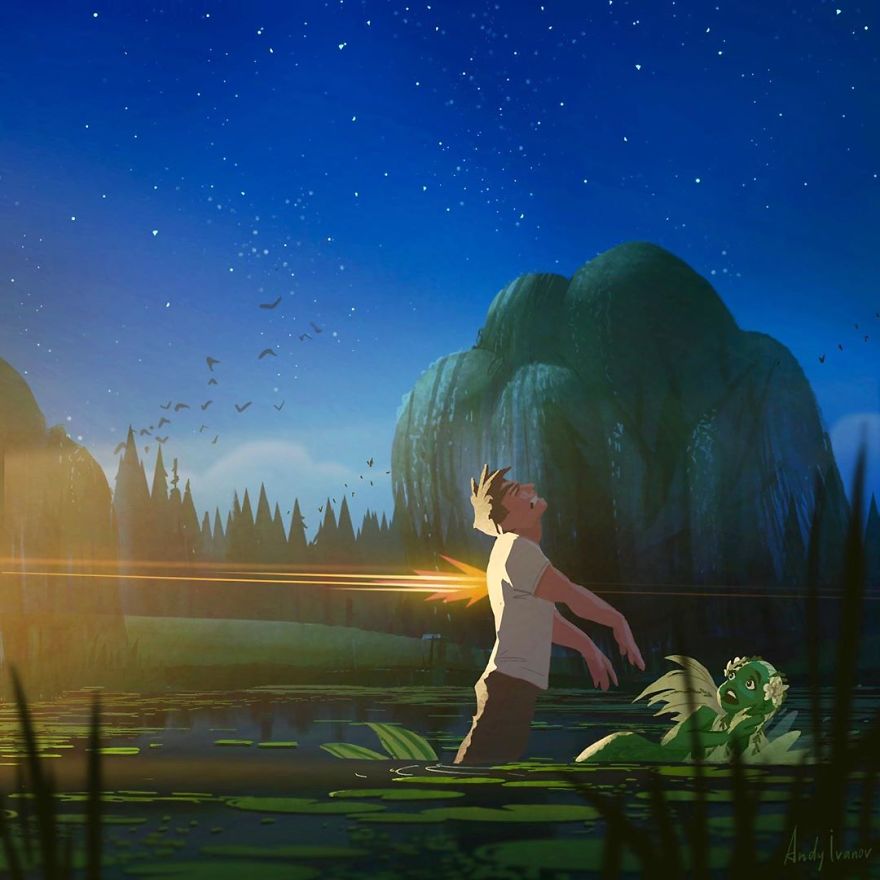 Artist Shares The Sequel Of The Green Mermaid Story That Hit People In The Feels Artist Shares The Sequel Of The Green Mermaid Story That Hit People In The Feels