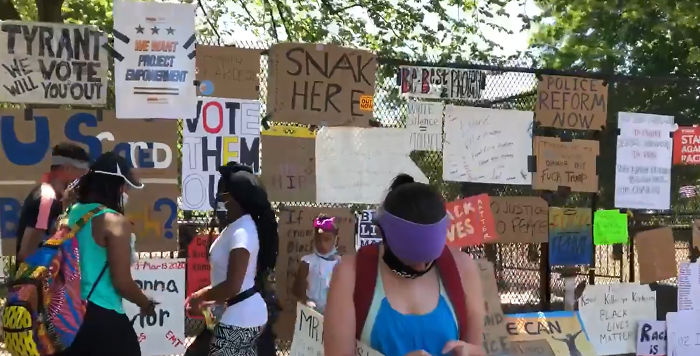 Protesters Turn White House Fence Into A 1.7-Mile Monument To Racial Justice Protesters Turn White House Fence Into A 1.7-Mile Monument To Racial Justice