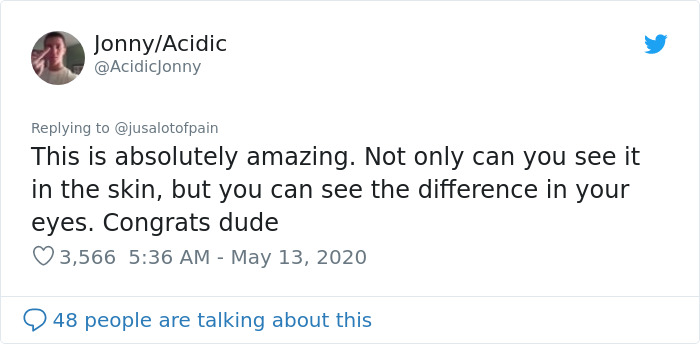 Guy Shares Pics Before And 745 Days After Quitting Drugs And The Transformation Is Incredible