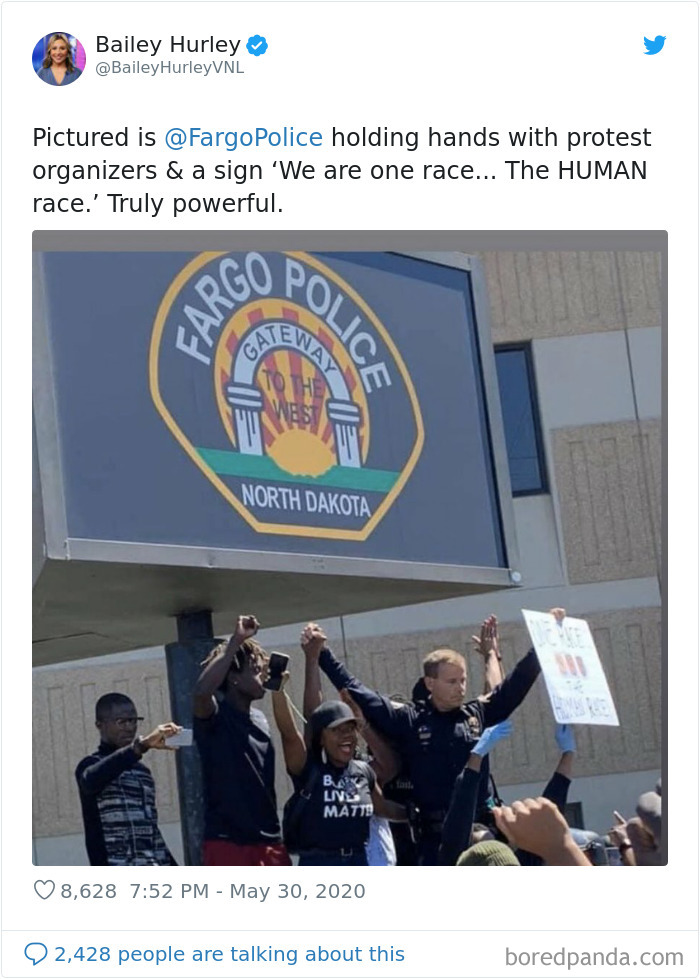 Fargo Police Holding Hands