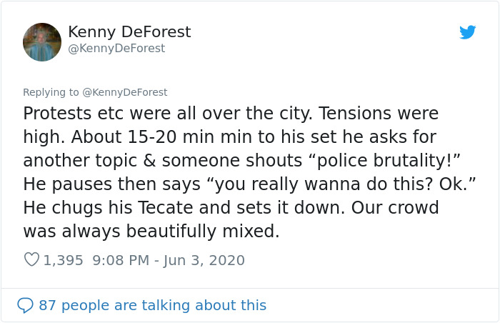 Person Shares How Dave Chappelle Schooled A Privileged White Girl On Police Brutality