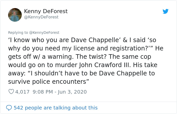 Person Shares How Dave Chappelle Schooled A Privileged White Girl On Police Brutality