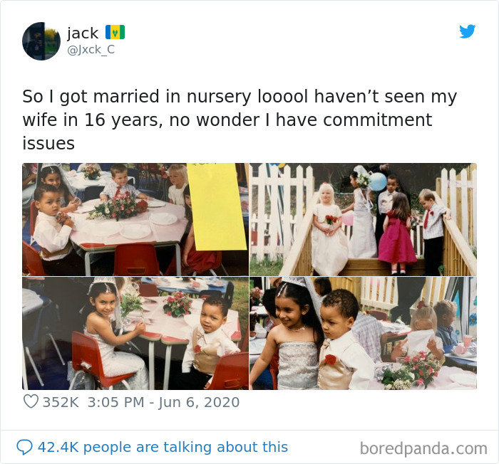 Guy Jokes That He Hasn&rsquo;t Seen His &lsquo;Wife&rsquo; Since They Got 'Married' In Preschool, Reunites After 16 Years On Twitter