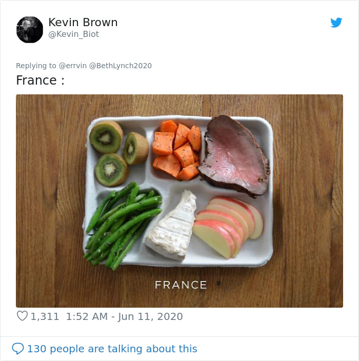 18 People Compare Some School Lunches, Show That US Education Is Underfunded While Their Police Is Overfunded