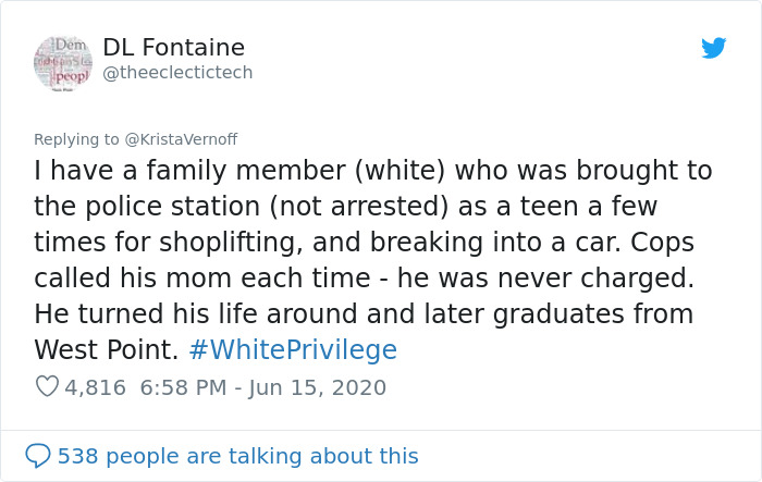 Woman Shares All The Crimes She's Committed Despite Having No Criminal Record To Illustrate White Privilege