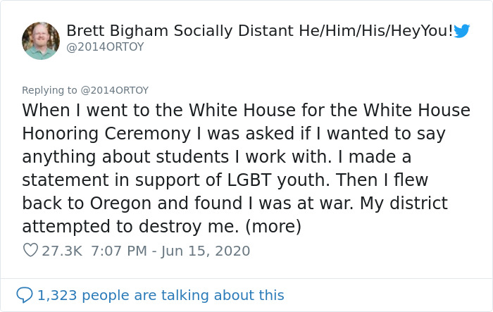 Portland Teacher Of The Year Finds Redemption After Fighting A Landmark LGBTQ Case Against His School District Portland Teacher Of The Year Finds Redemption After Fighting A Landmark LGBTQ Case Against His School District