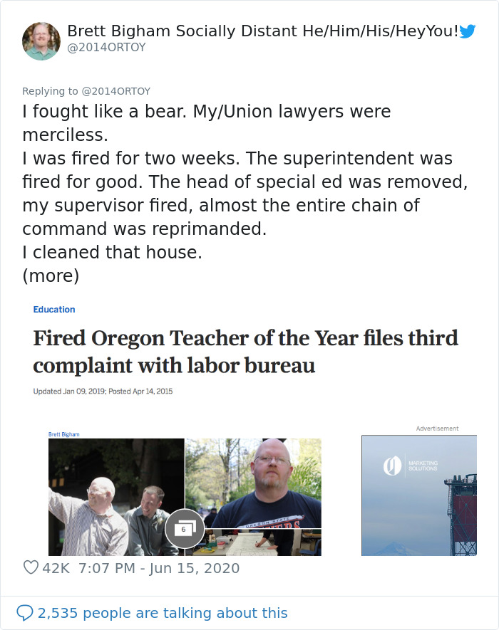 Portland Teacher Of The Year Finds Redemption After Fighting A Landmark LGBTQ Case Against His School District