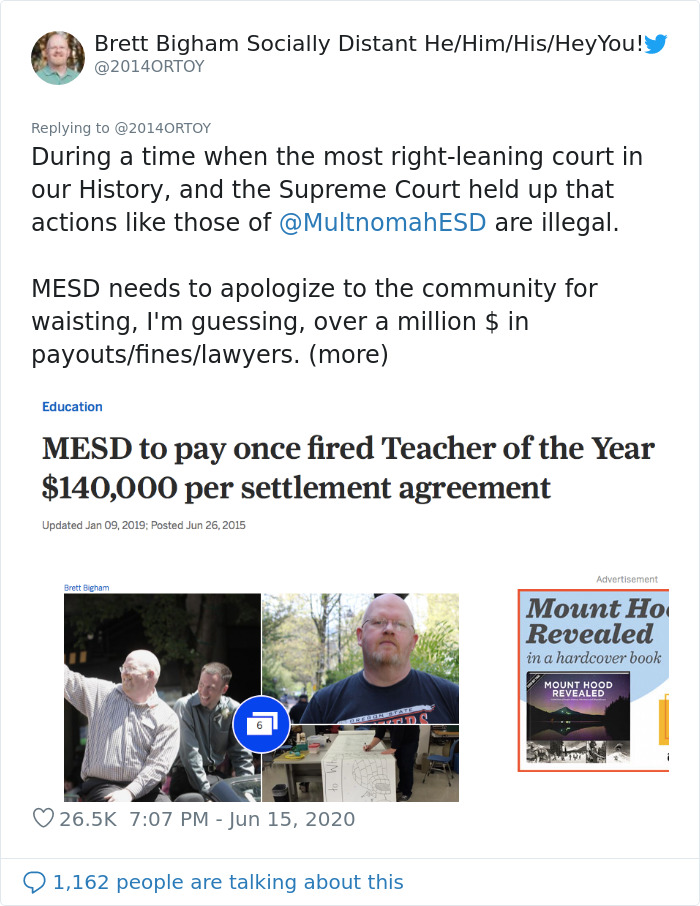 Portland Teacher Of The Year Finds Redemption After Fighting A Landmark LGBTQ Case Against His School District Portland Teacher Of The Year Finds Redemption After Fighting A Landmark LGBTQ Case Against His School District