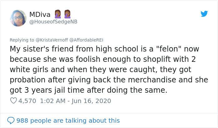 Woman Shares All The Crimes She's Committed Despite Having No Criminal Record To Illustrate White Privilege Woman Shares All The Crimes She's Committed Despite Having No Criminal Record To Illustrate White Privilege