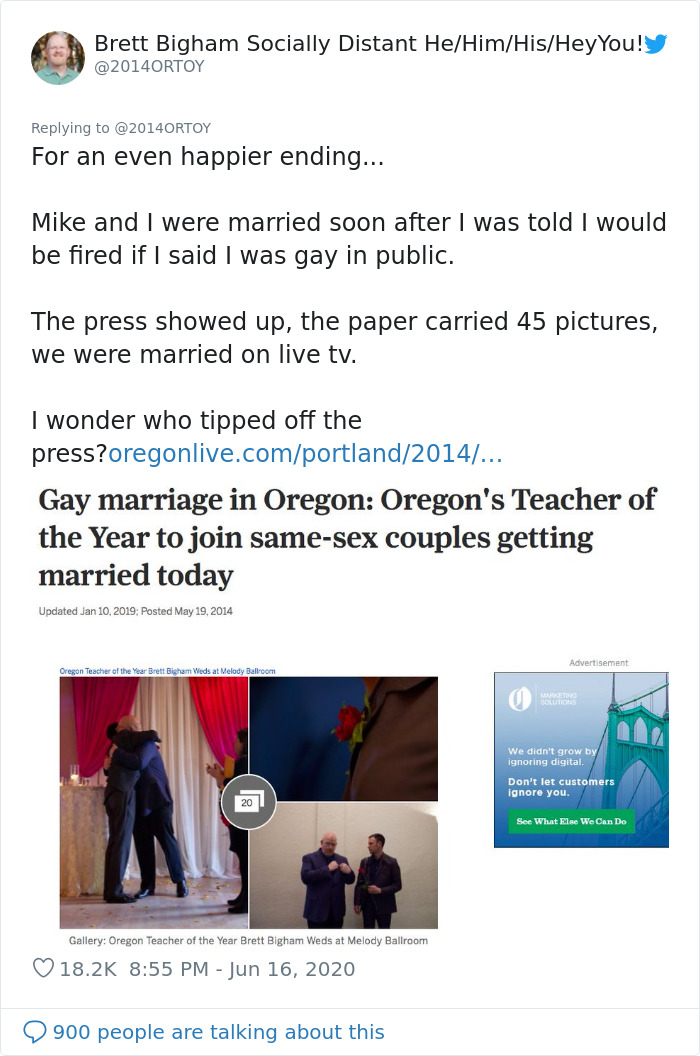 Portland Teacher Of The Year Finds Redemption After Fighting A Landmark LGBTQ Case Against His School District