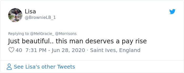 Security Guard For A Morrisons Store Goes Viral For Shielding A Waiting Dog From The Rain With His Umbrella Security Guard For A Morrisons Store Goes Viral For Shielding A Waiting Dog From The Rain With His Umbrella