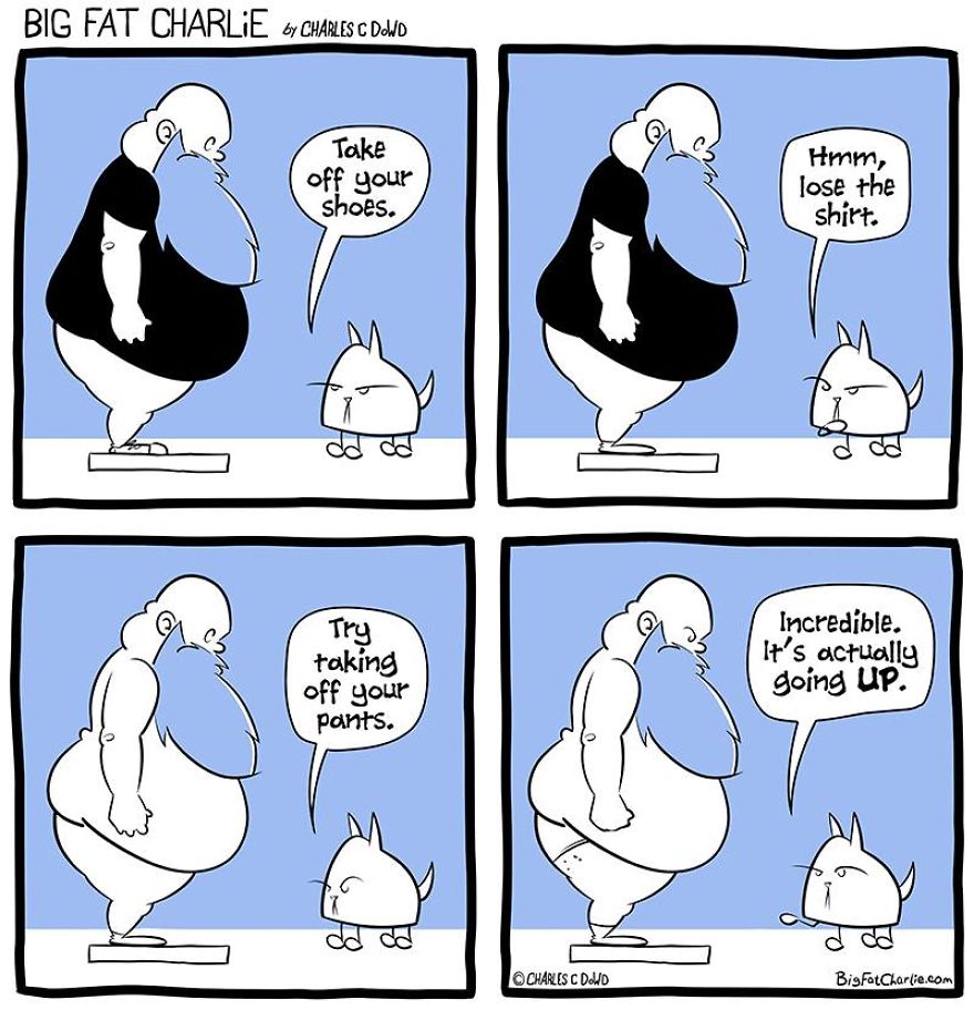 13 Comics About Being Fat, Having Diabetes, And A Cat