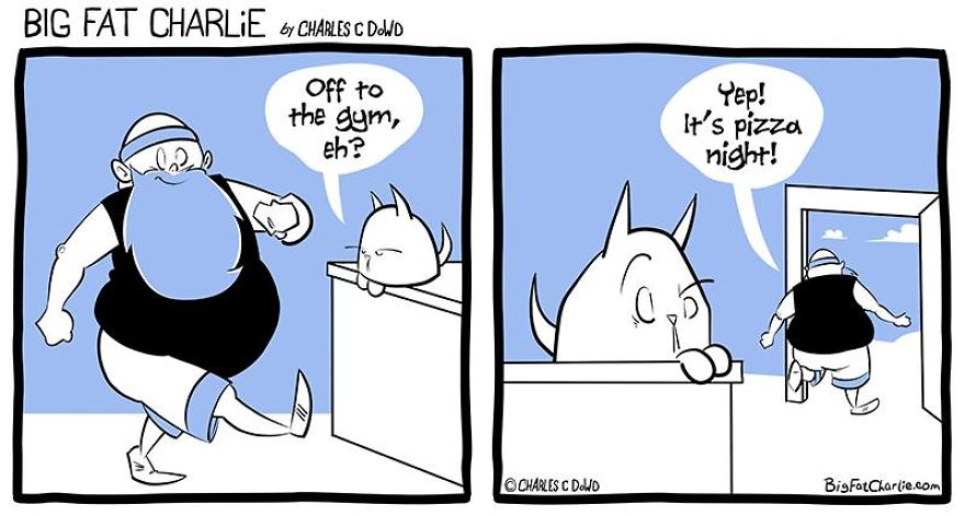 13 Comics About Being Fat, Having Diabetes, And A Cat