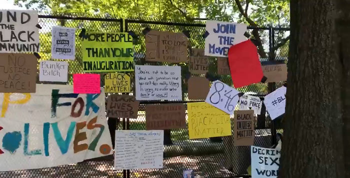Protesters Turn White House Fence Into A 1.7-Mile Monument To Racial Justice Protesters Turn White House Fence Into A 1.7-Mile Monument To Racial Justice
