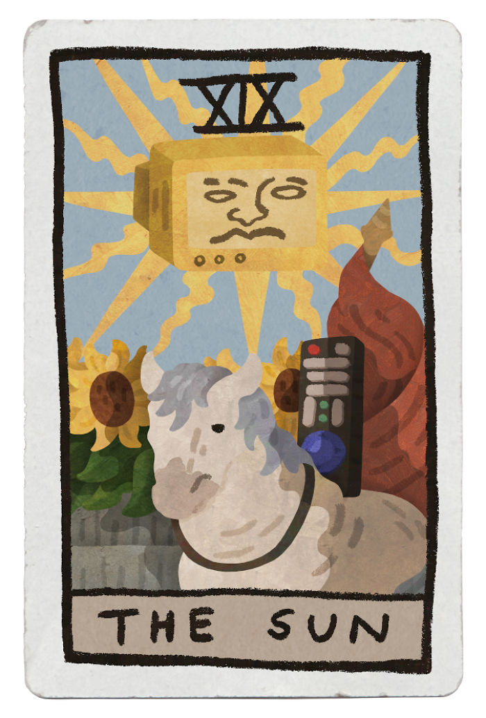 The Sun - The TV Stays On All Day, Sometimes Telling Us What Was Happening In The World But More Often Than Not, Displaying Endless Shows About People Building Houses Or Moving To Spain