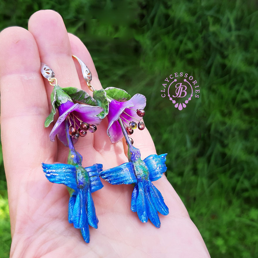 My One Of A Kind Earrings From Polymer Clay