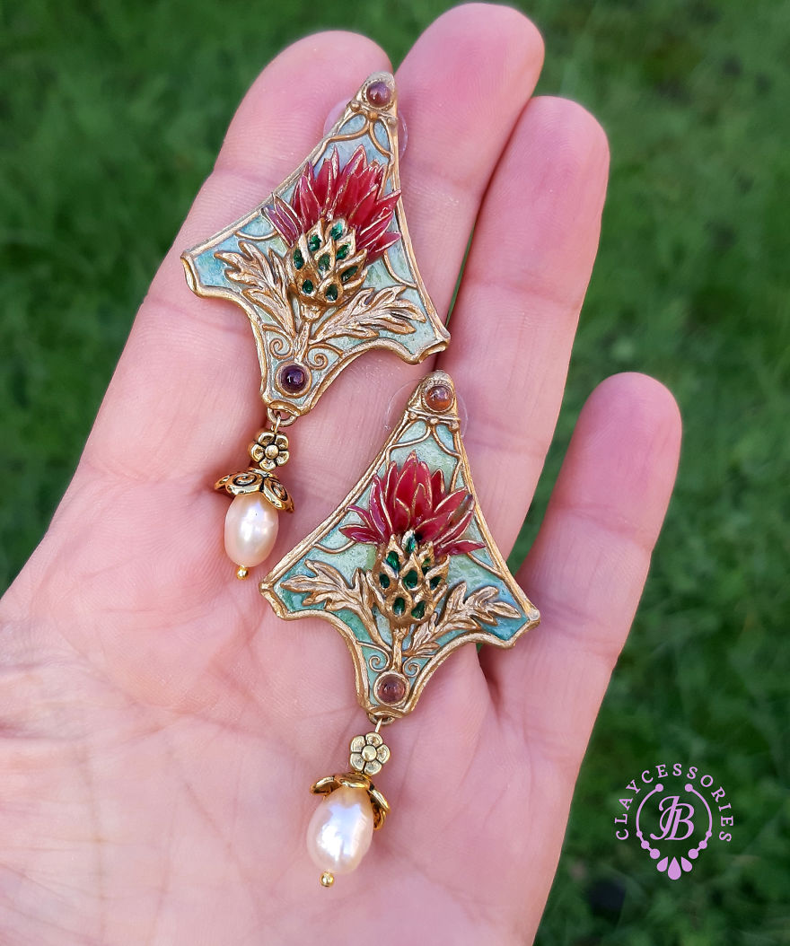 My One Of A Kind Earrings From Polymer Clay