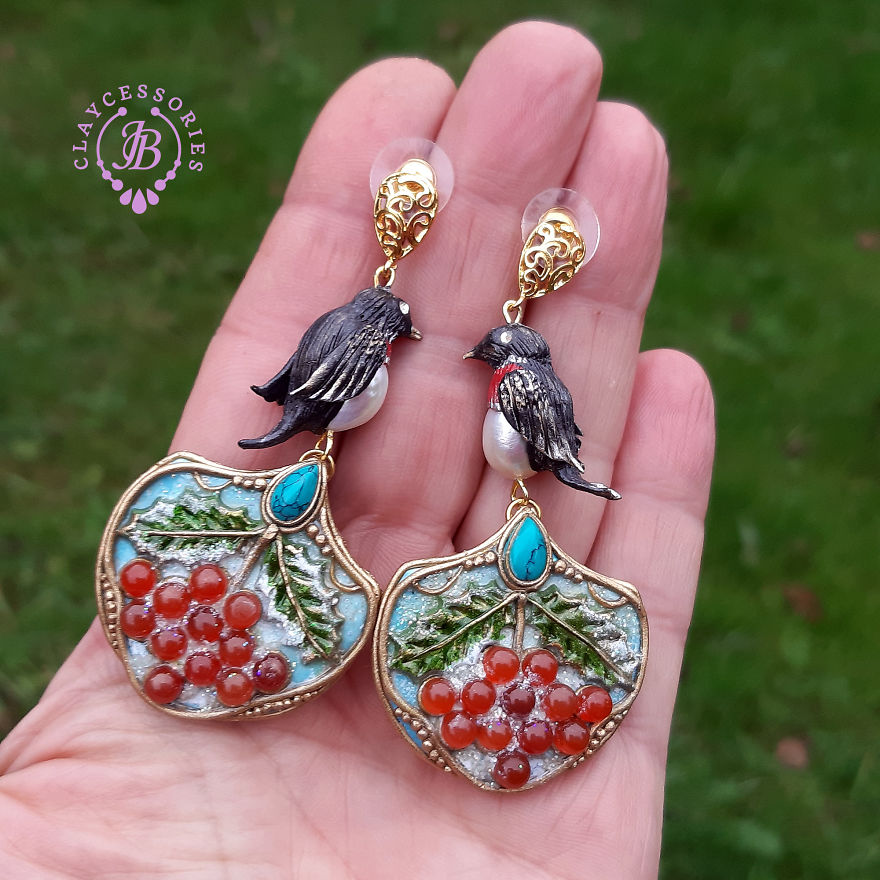 My One Of A Kind Earrings From Polymer Clay